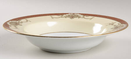 Goldenrose Rim Soup Bowl