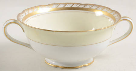 Goldesta Footed Cream Soup Bowl