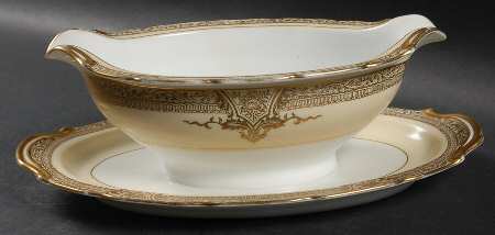 Goldette Gravy Boat with Attached Underplate