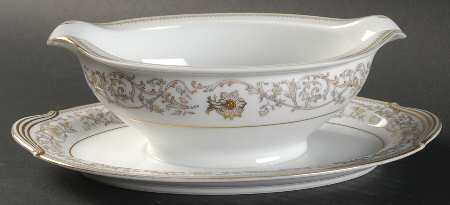 Goldette Gravy Boat with Attached Underplate