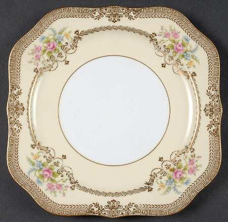 Goldfleur Square Salad Plate