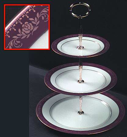 Goldhill 13 7/8"-14 1/4" 3-Tiered Serving Tray(DP,SP,BB) HC