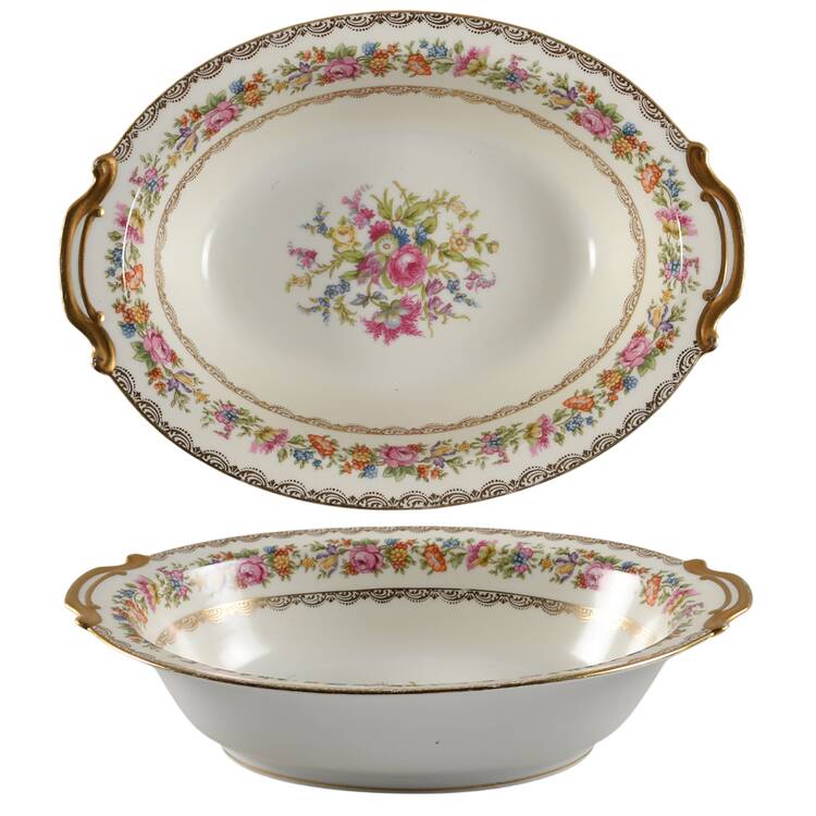 Goldlace 10" Oval Vegetable Bowl