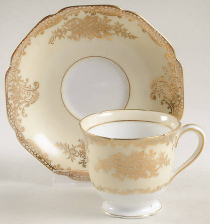 Goldlure Footed Demitasse Cup & Saucer Set by Noritake