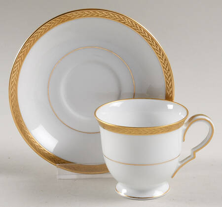 Goldream Footed Demitasse Cup & Saucer Set