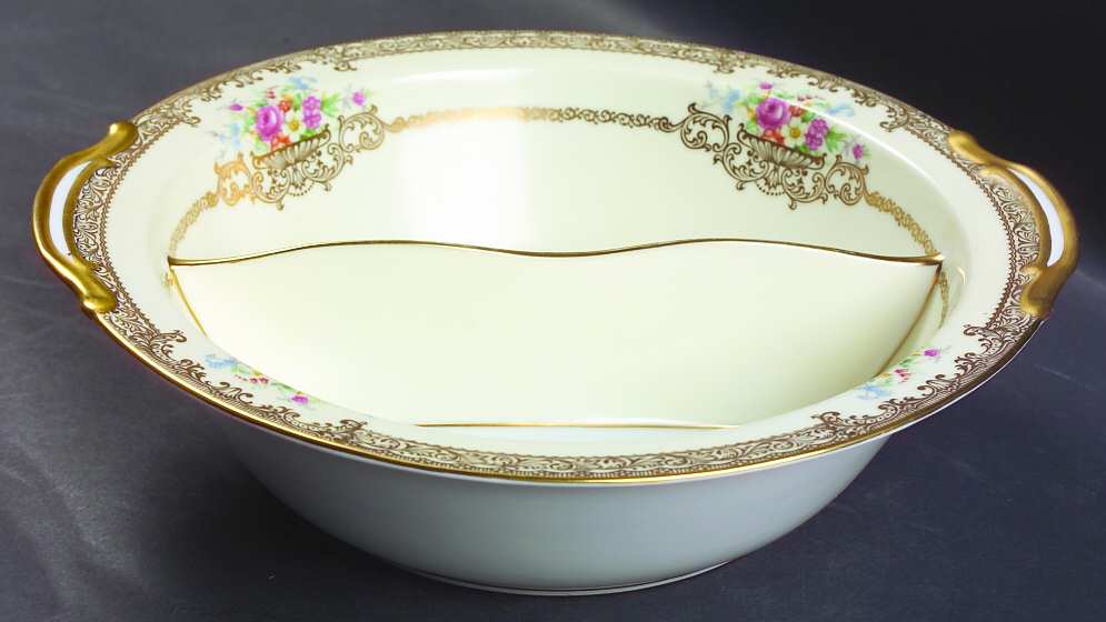 Goldrina Round Divided Vegetable Bowl