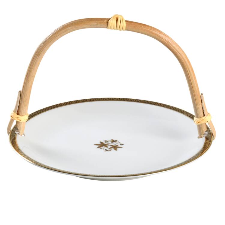 Goldston 5 3/8"-5 5/8" Bamboo Handled Serving Plate  HC