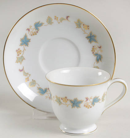 Goldvine Footed Demitasse Cup & Saucer Set