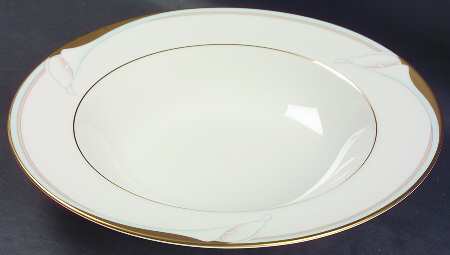 Golden Lily Rim Soup Bowl