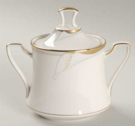 Golden Lily Sugar Bowl & Lid