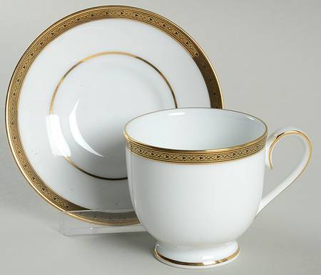 Golden Myth Footed Demitasse Cup & Saucer Set
