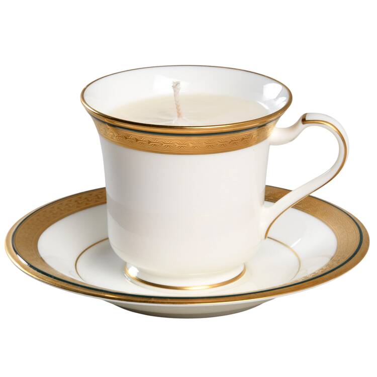 Golden Mastery Scented Cup & Saucer Candle-Lavender  HC