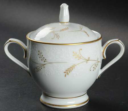 Golden Meadow Sugar Bowl & Lid