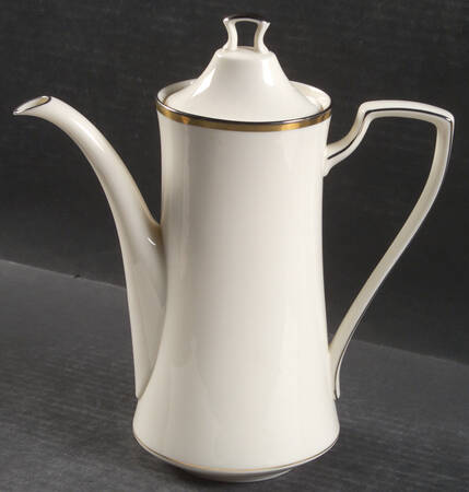 Gold and Platinum Coffee Pot & Lid