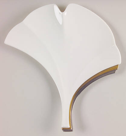 Gold and Platinum 8" Ginkgo Leaf Tray