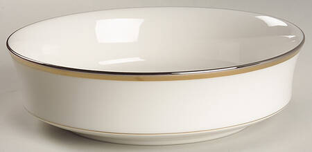 Gold and Platinum 8" Round Vegetable Bowl