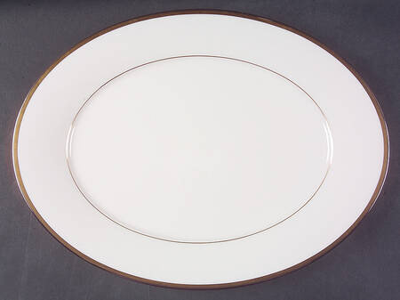 Gold and Platinum 15" Oval Serving Platter