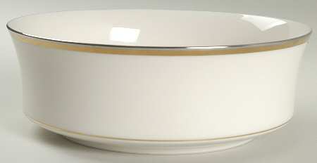 Gold and Platinum 8" Salad Serving Bowl