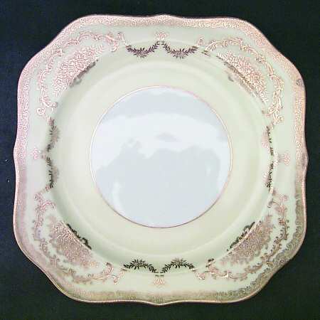 Gold Queen Square Salad Plate