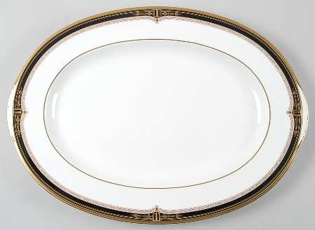 Gold and Sable 16" Oval Serving Platter