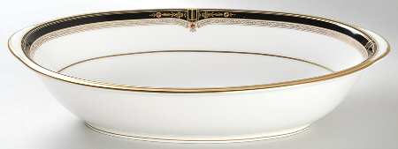 Gold and Sable 10" Oval Vegetable Bowl