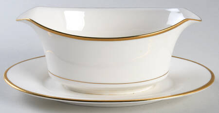 Golden Serenade Gravy Boat with Attached Underplate