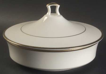 Golden Serenade Round Covered Vegetable