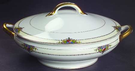 Gotham (Gold) Round Covered Vegetable
