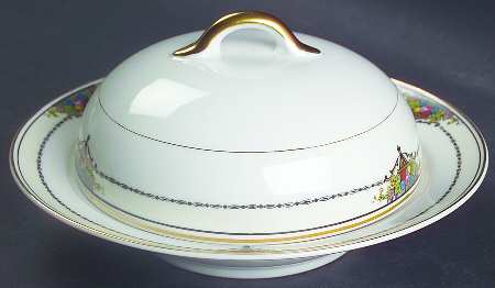 Gotham (Gold) Round Covered Butter