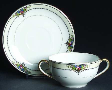 Gotham (Gold) Flat Bouillon Cup & Saucer