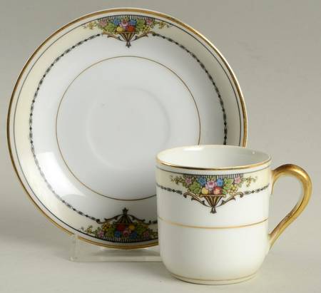 Gotham (Gold) Flat Demitasse Cup & Saucer Set