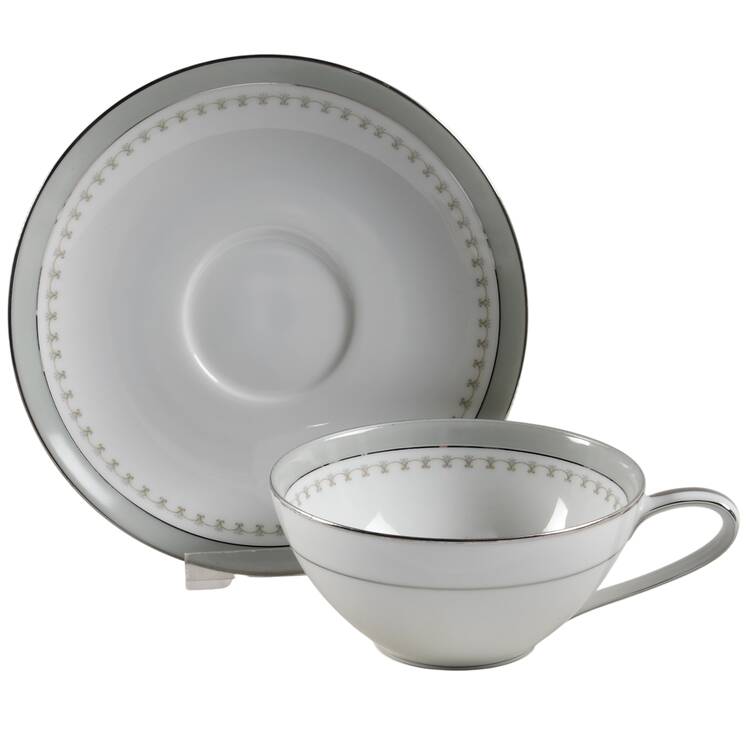 Gotham (Platinum) Flat Cup & Saucer Set