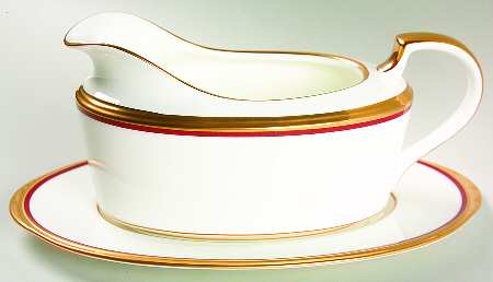 Golden Tribute Gravy Boat & Underplate (Relish/Butter)