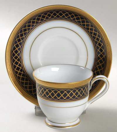 Golden Twilight Footed Demitasse Cup & Saucer Set