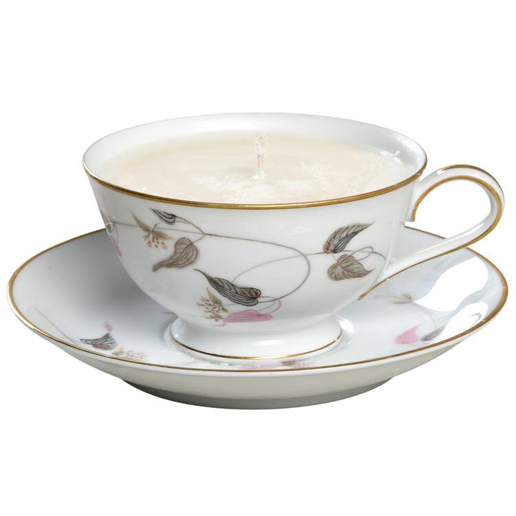 Gracia Scented Cup & Saucer Candle-Lavender  HC