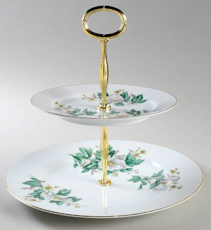 Gramercy 6 5/8"-10"  2 Tiered Serving Tray (Dp, Sp) HC