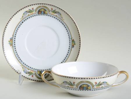 Granada Flat Cream Soup Bowl & Saucer Set