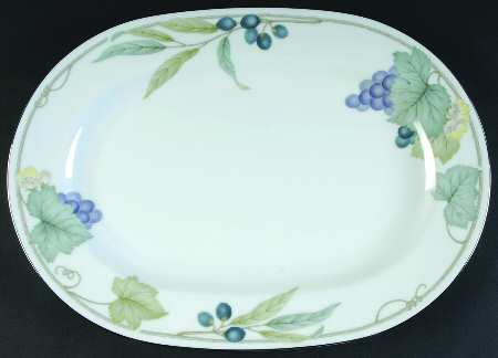 Grape Arbor 14" Oval Serving Platter
