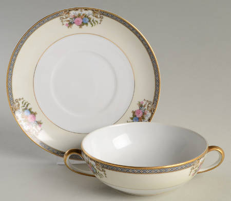 Grasmere Flat Cream Soup Bowl & Saucer Set