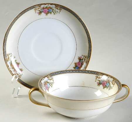 Grasmere Flat Cream Soup Bowl & Saucer Set