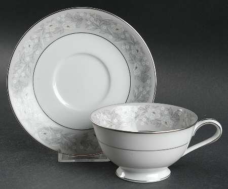 Graycrest Footed Cup & Saucer Set