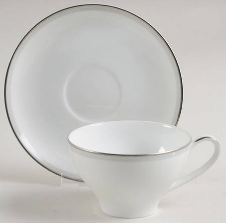 Graytone Flat Cup & Saucer Set