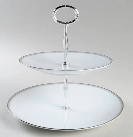Graytone 6 5/8"-10"  2 Tiered Serving Tray (Dp, Sp) HC