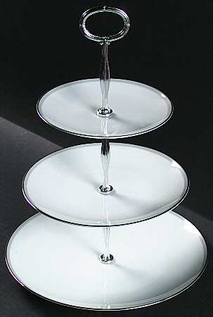 Graytone 13 7/8"-14 1/4" 3-Tiered Serving Tray(DP,SP,BB) HC