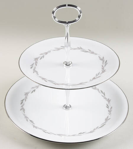 Graywood 6 5/8"-10"  2 Tiered Serving Tray (Dp, Sp) HC