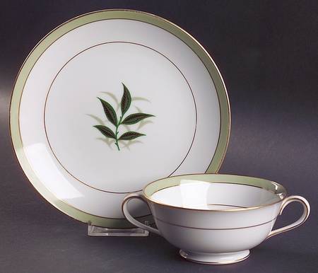 Greenbay Footed Cream Soup Bowl & Saucer Set