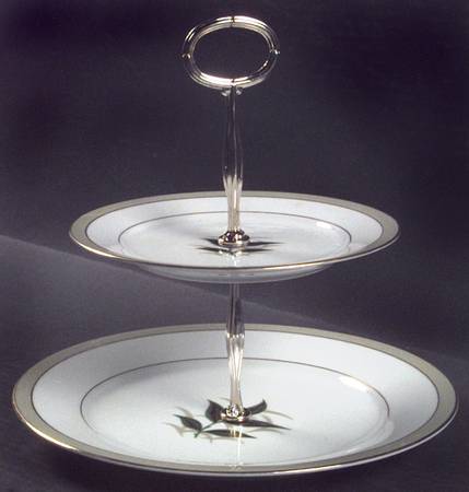 Greenbay 6 5/8"-10"  2 Tiered Serving Tray (Dp, Sp) HC