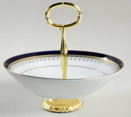 Grand Monarch 6"-7" Handled Footed Nut Dish HC