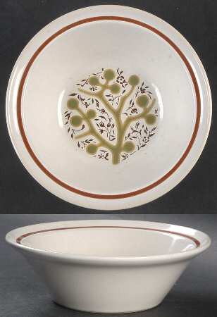 Green Tree Rim Cereal Bowl