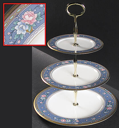 Grand Terrace 13 7/8"-14 1/4" 3-Tiered Serving Tray(DP,SP,BB) HC